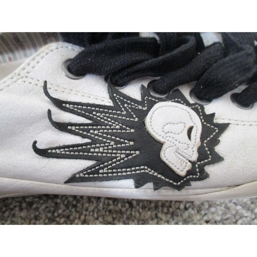 John Varvatos Bootleg Vulcanized Skull Mens Sneaker 12 low top Rare